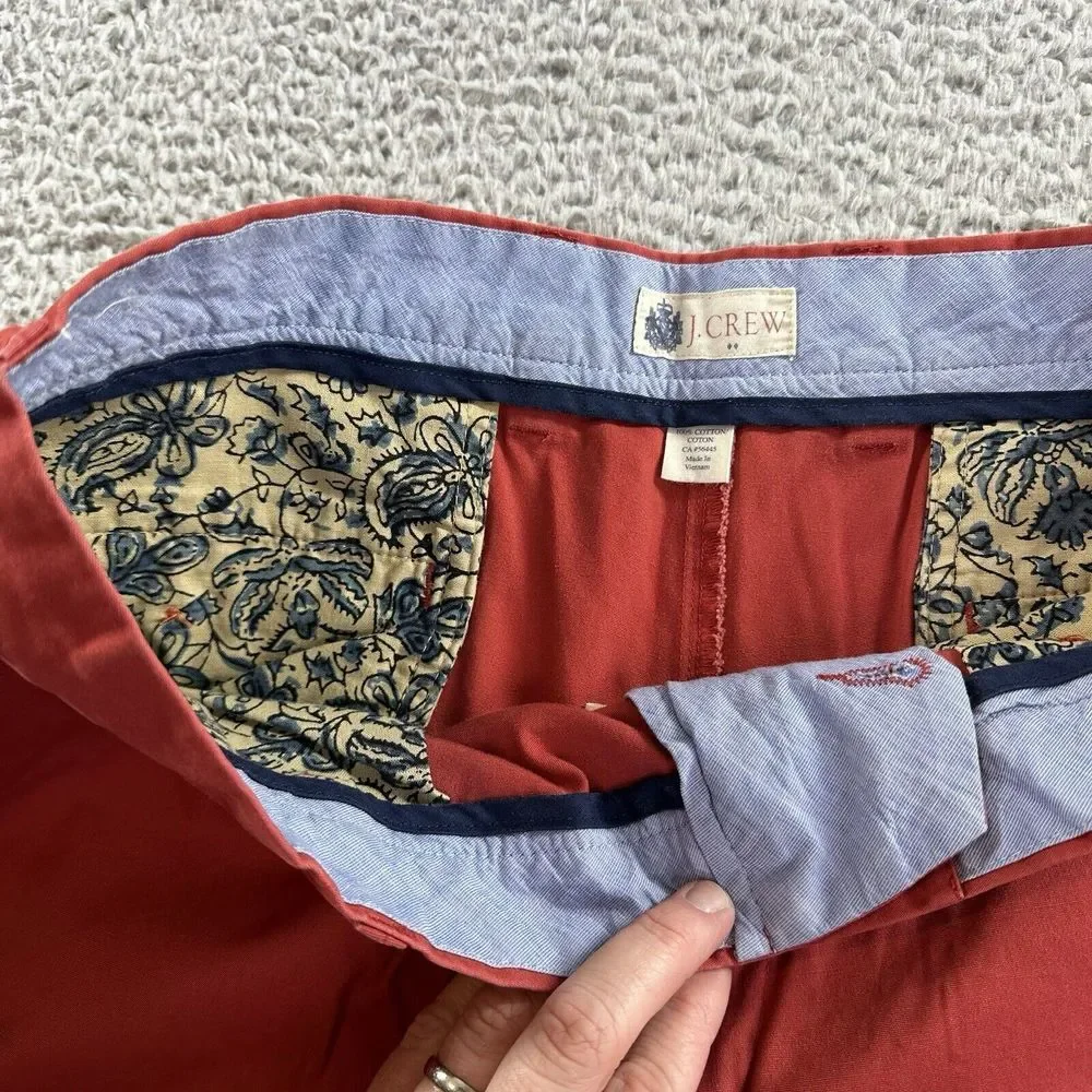 J.Crew Factory Rivington Shorts‎ Mens 34 Red Chino 11